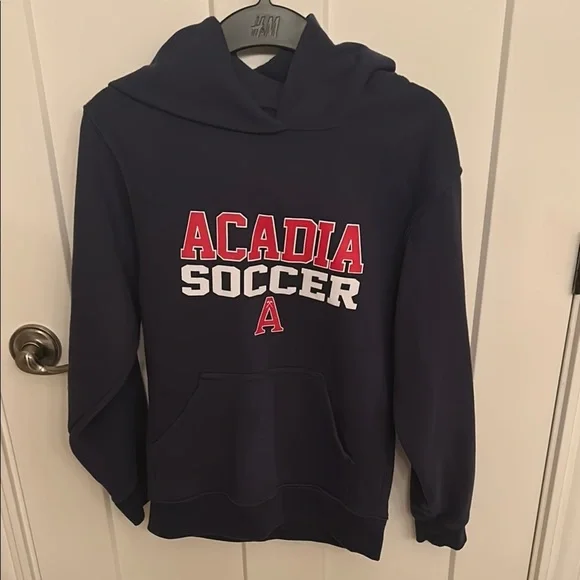 Navy Acadia Soccer Hoodie, Youth L - Picture 1 of 5